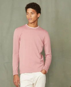 Crew neck sweater italian merino wool