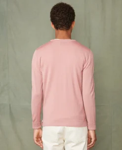 Crew neck sweater italian merino wool
