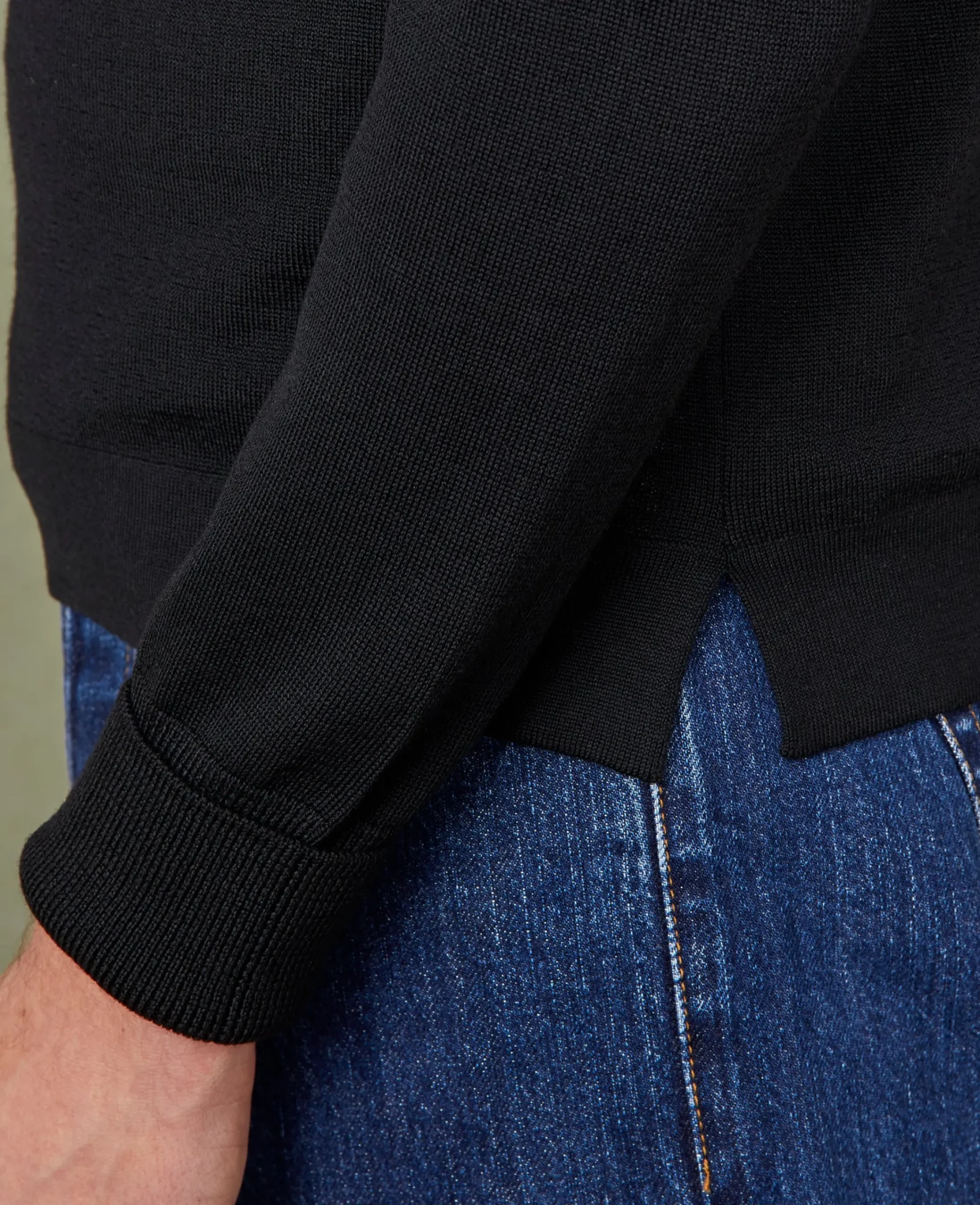 Crew neck sweater italian merino wool