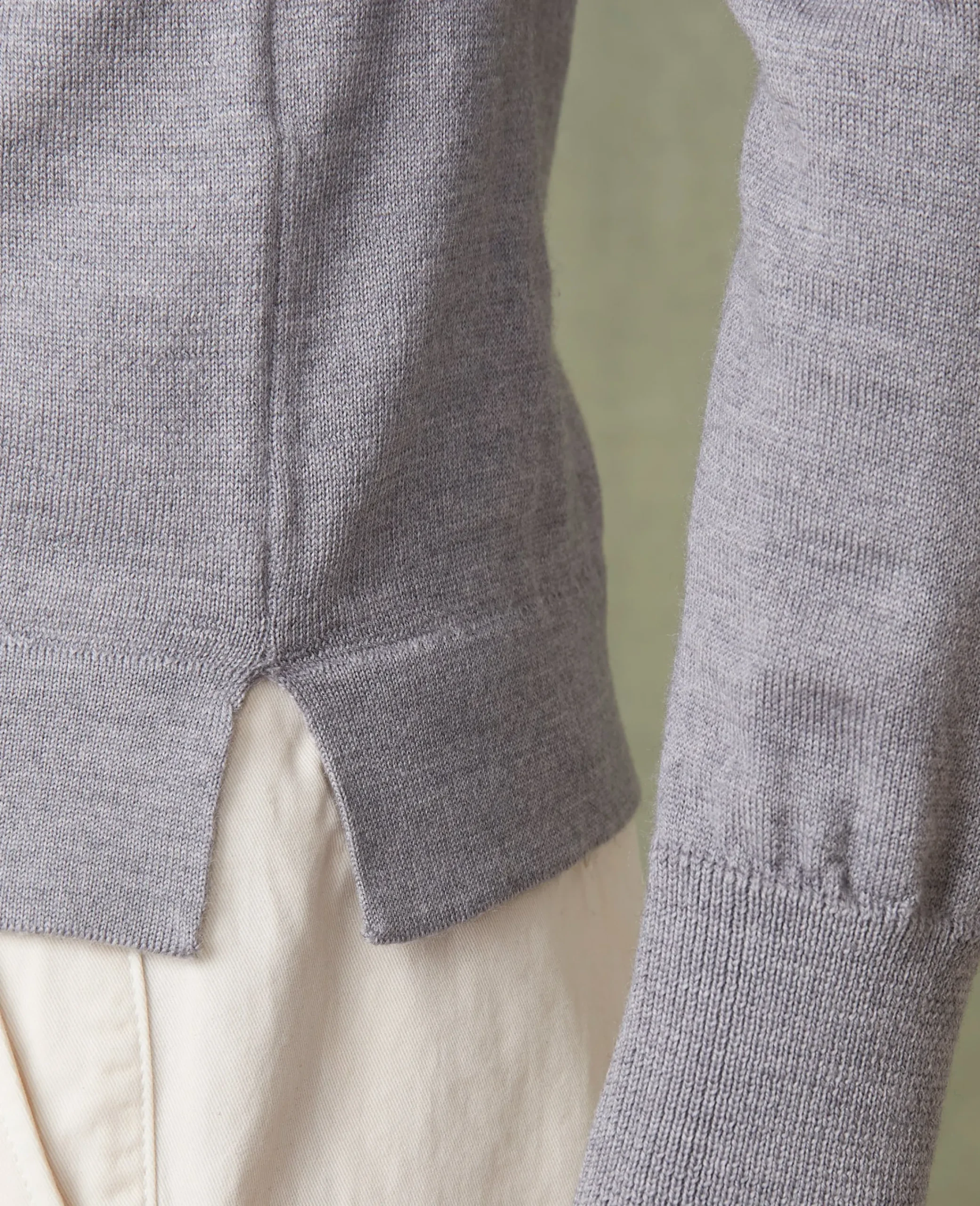 Crew neck sweater italian merino wool