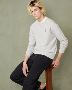 Crew neck sweatshirt organic cotton fleece