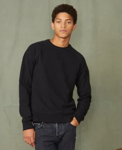 Crew neck sweatshirt organic cotton fleece