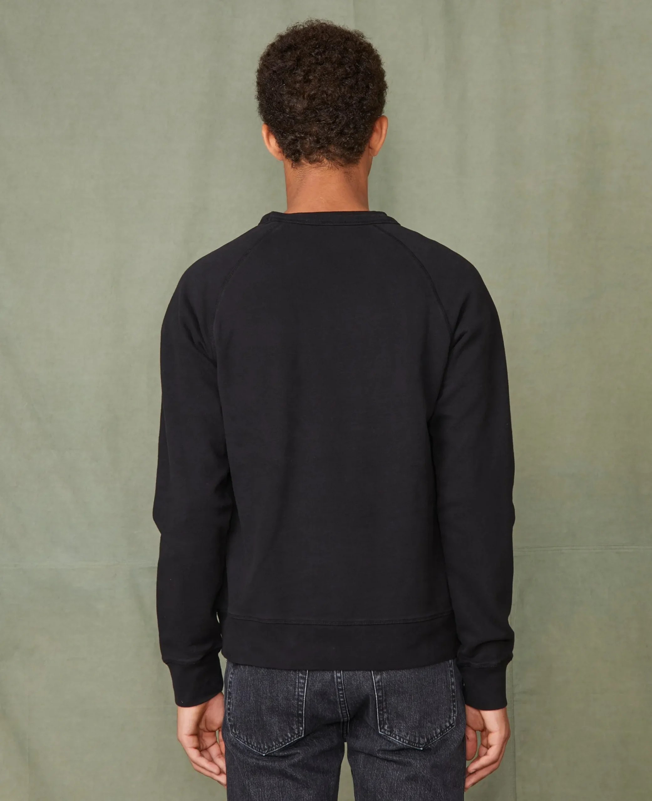 Crew neck sweatshirt organic cotton fleece