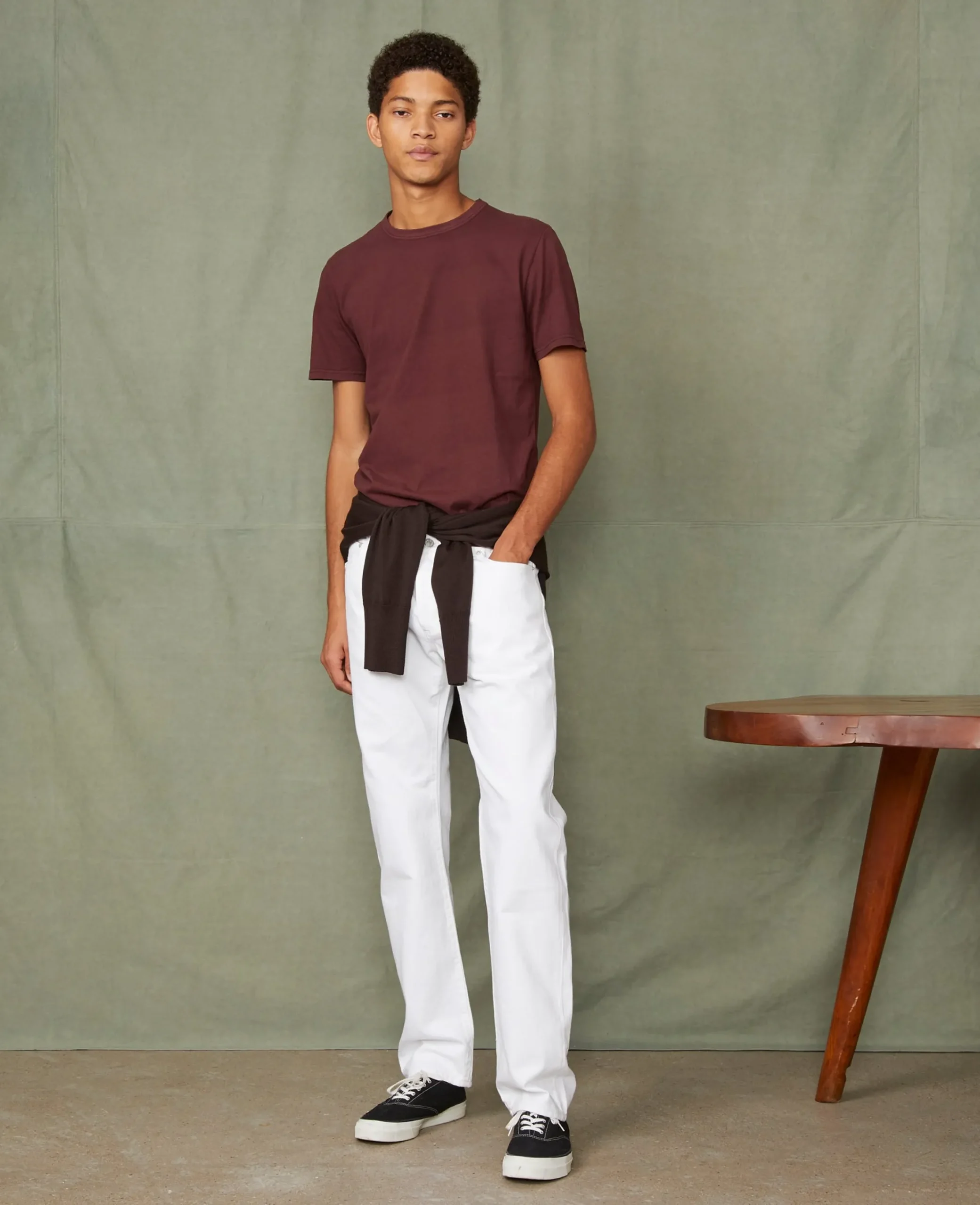 Crew neck t-shirt organic cotton jersey