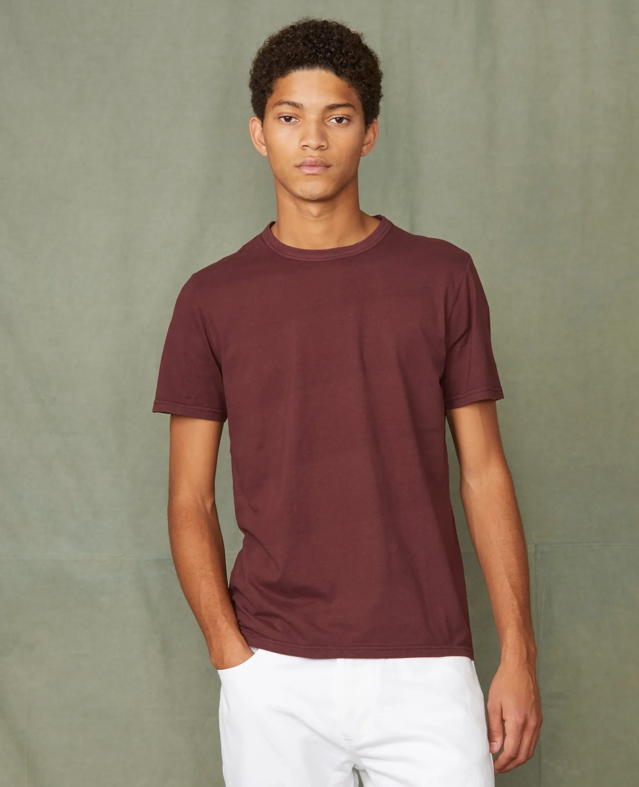 Crew neck t-shirt organic cotton jersey
