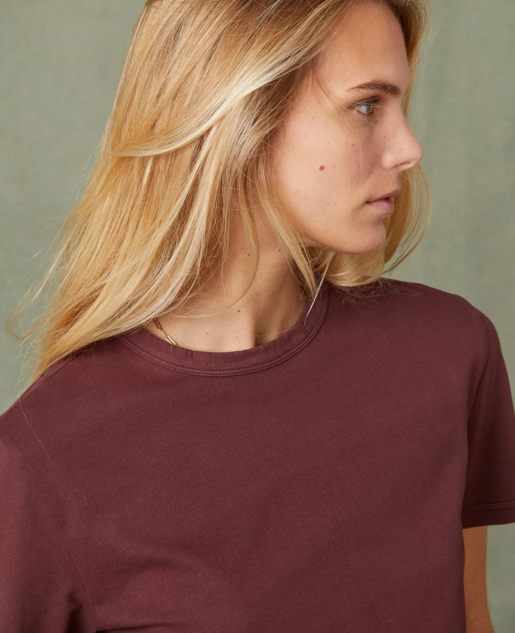 Crew neck t-shirt organic cotton jersey