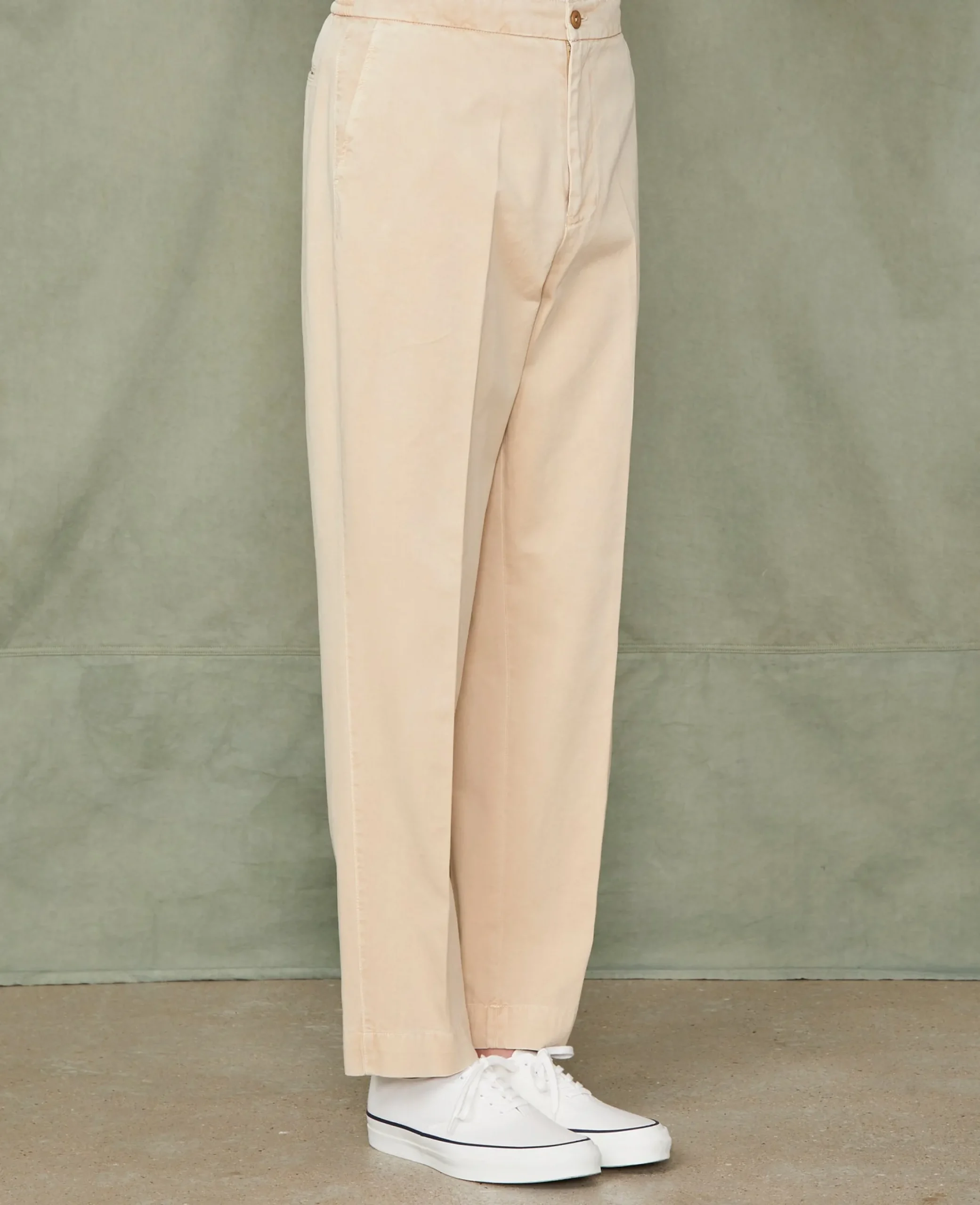 Drawstring chino italian organic cotton