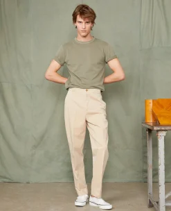 Drawstring chino italian organic cotton