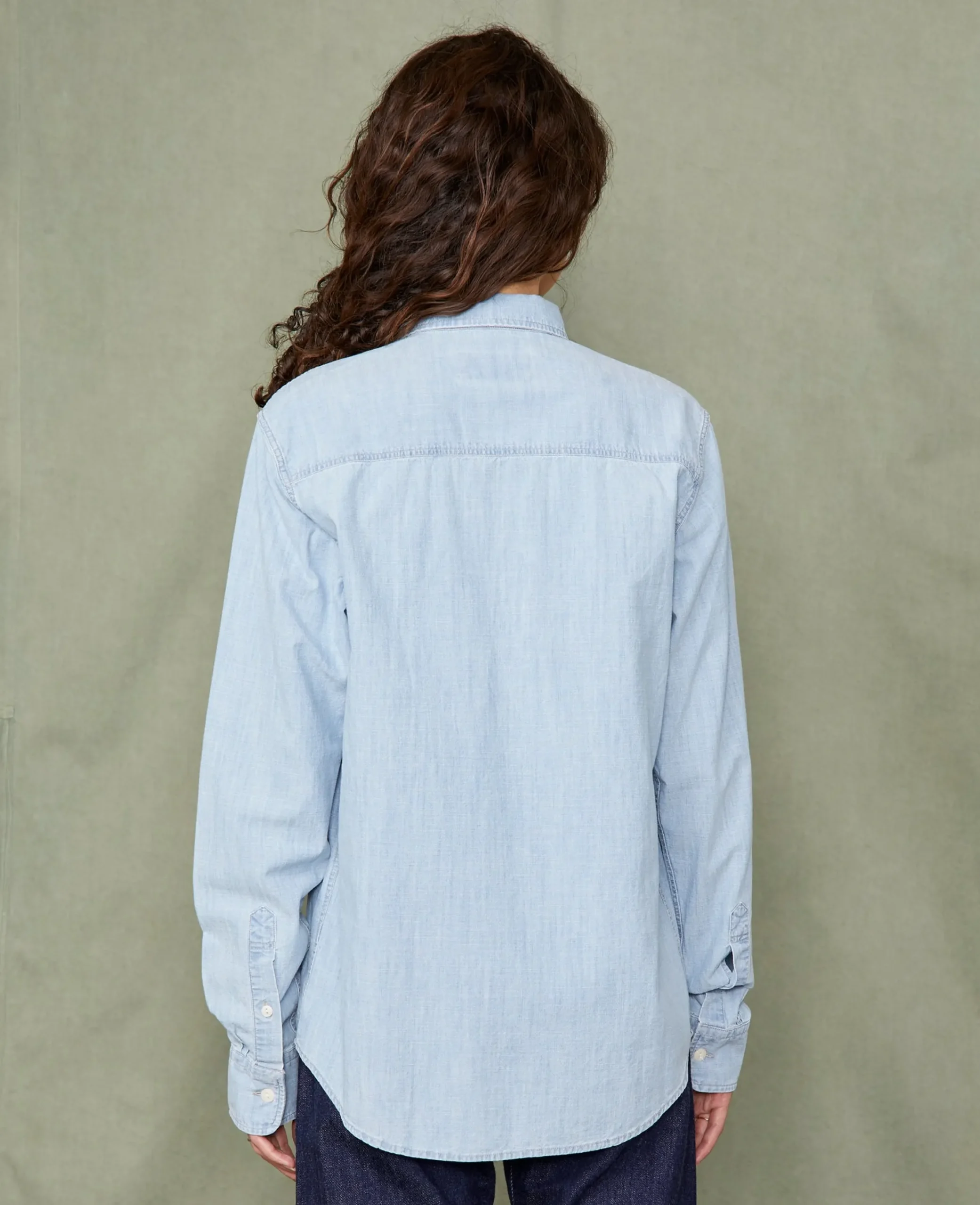 Dungaree shirt bleached chambray