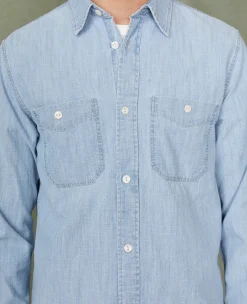 Dungaree shirt bleached chambray