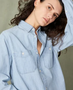 Dungaree shirt bleached chambray