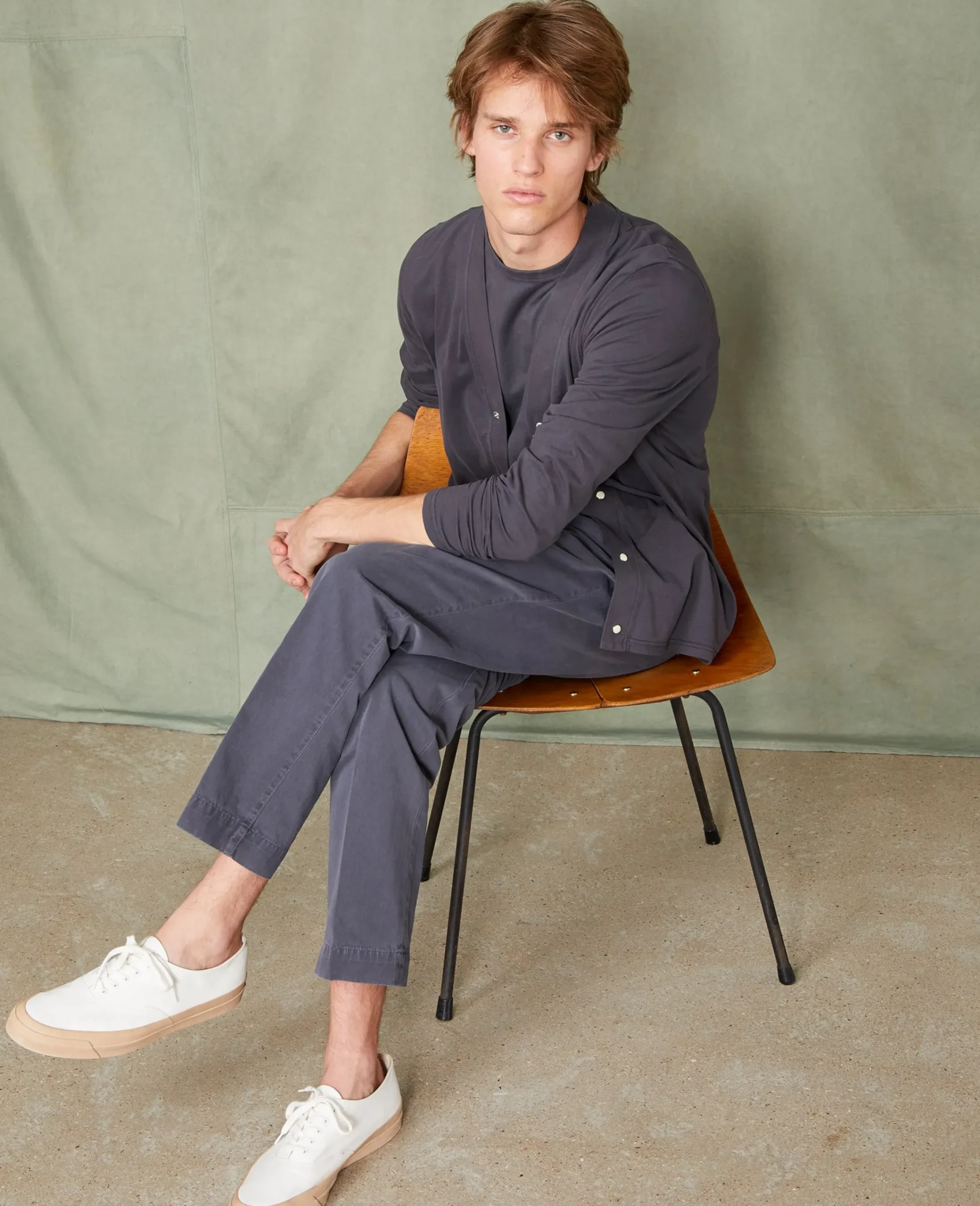Jersey cardigan organic cotton jersey