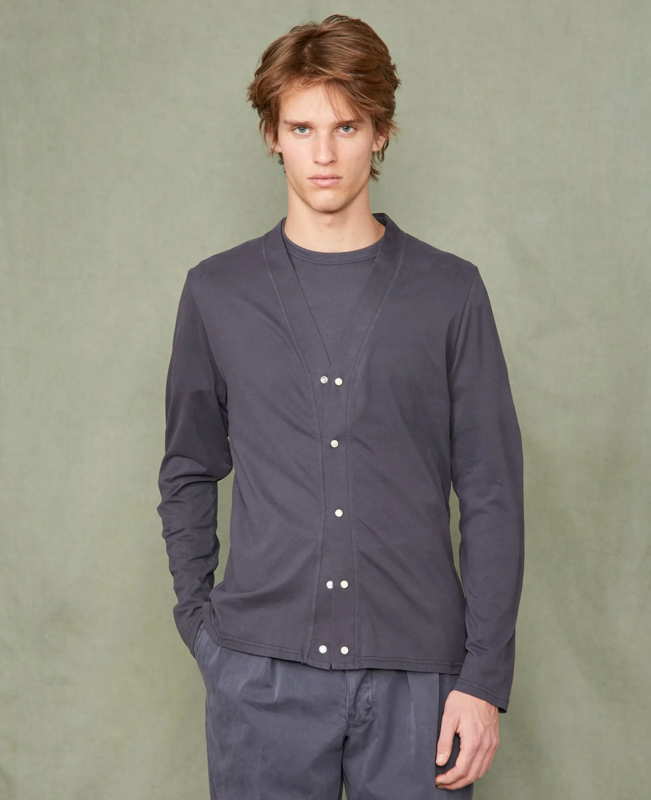 Jersey cardigan organic cotton jersey