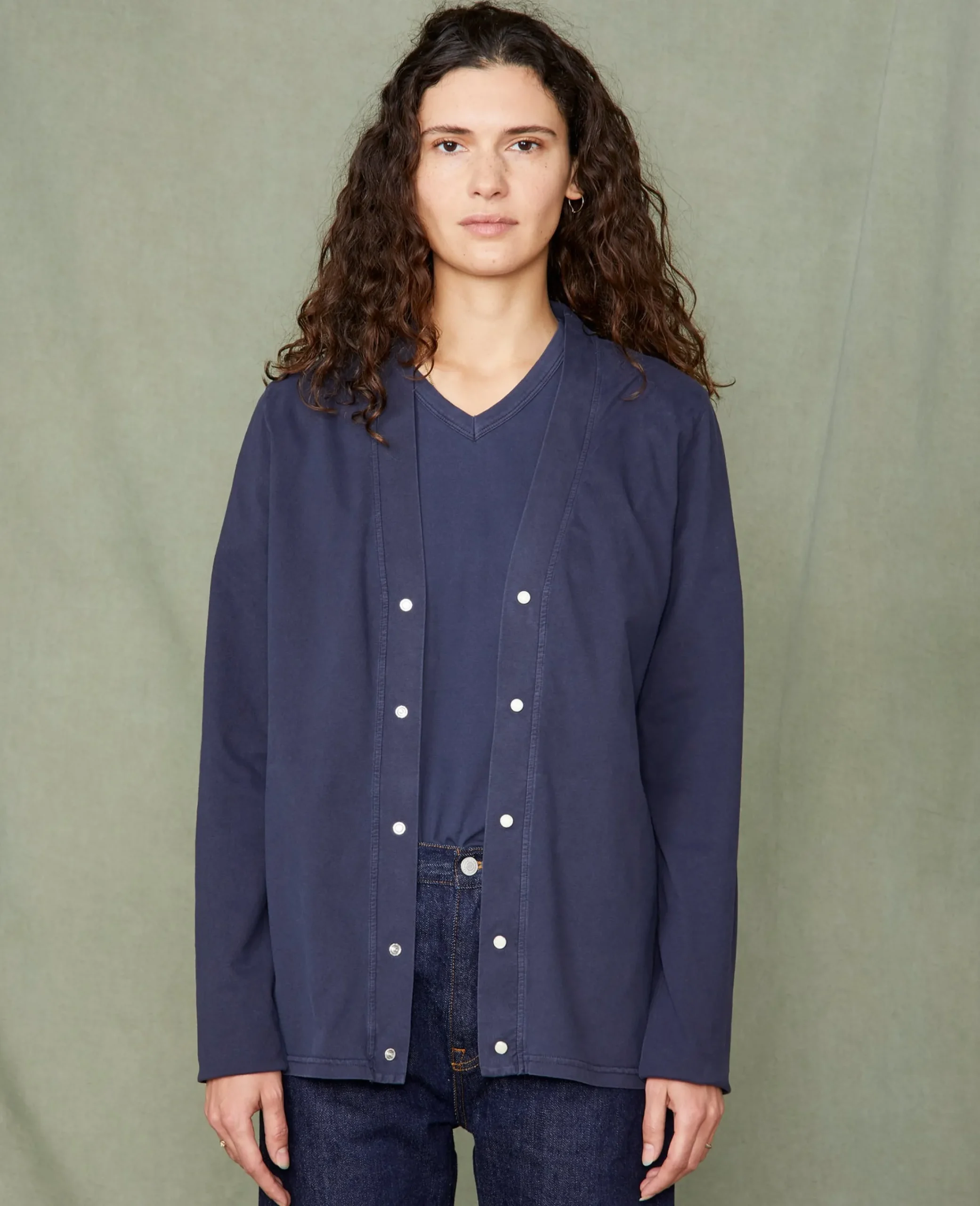 Jersey cardigan organic cotton jersey