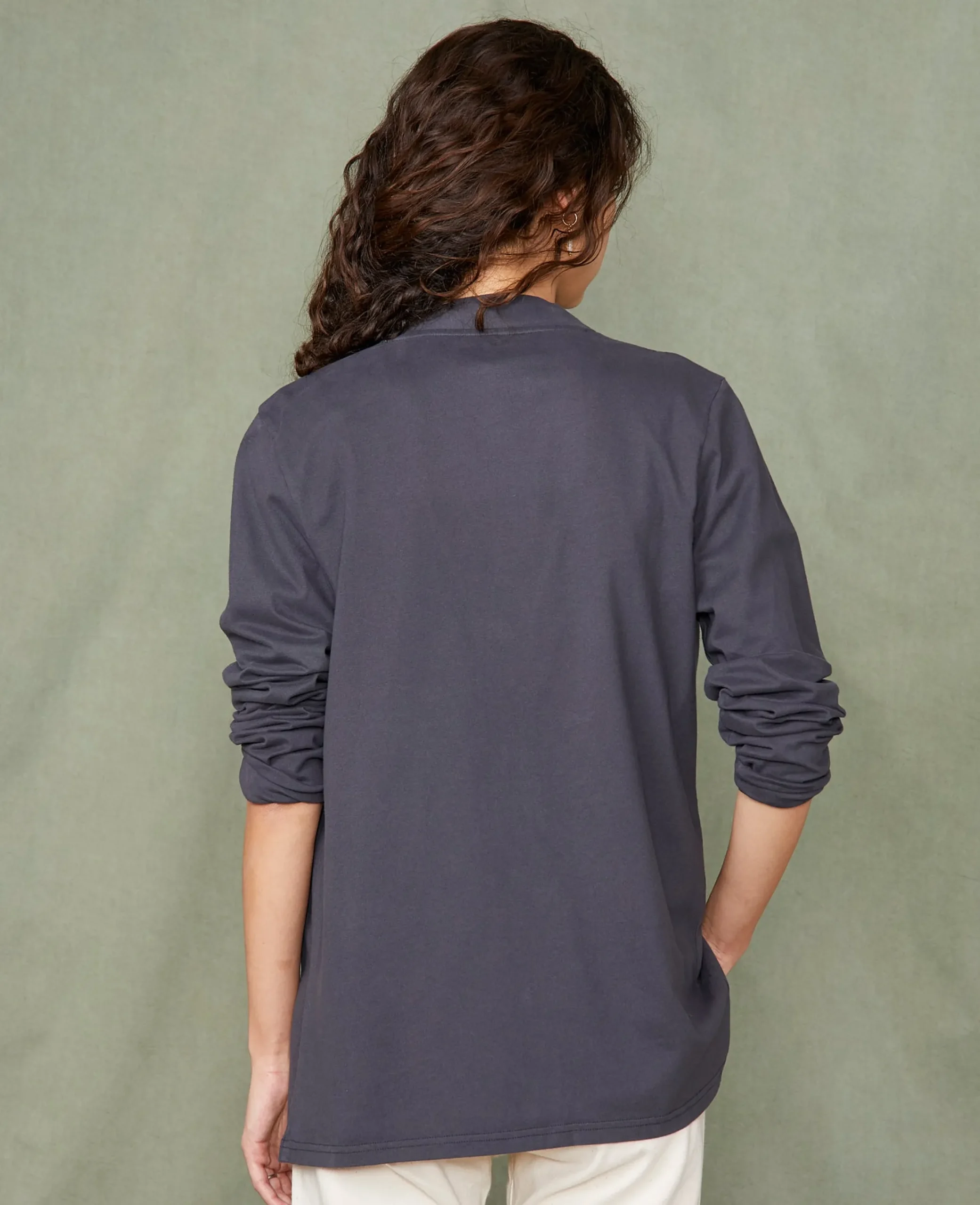 Jersey cardigan organic cotton jersey