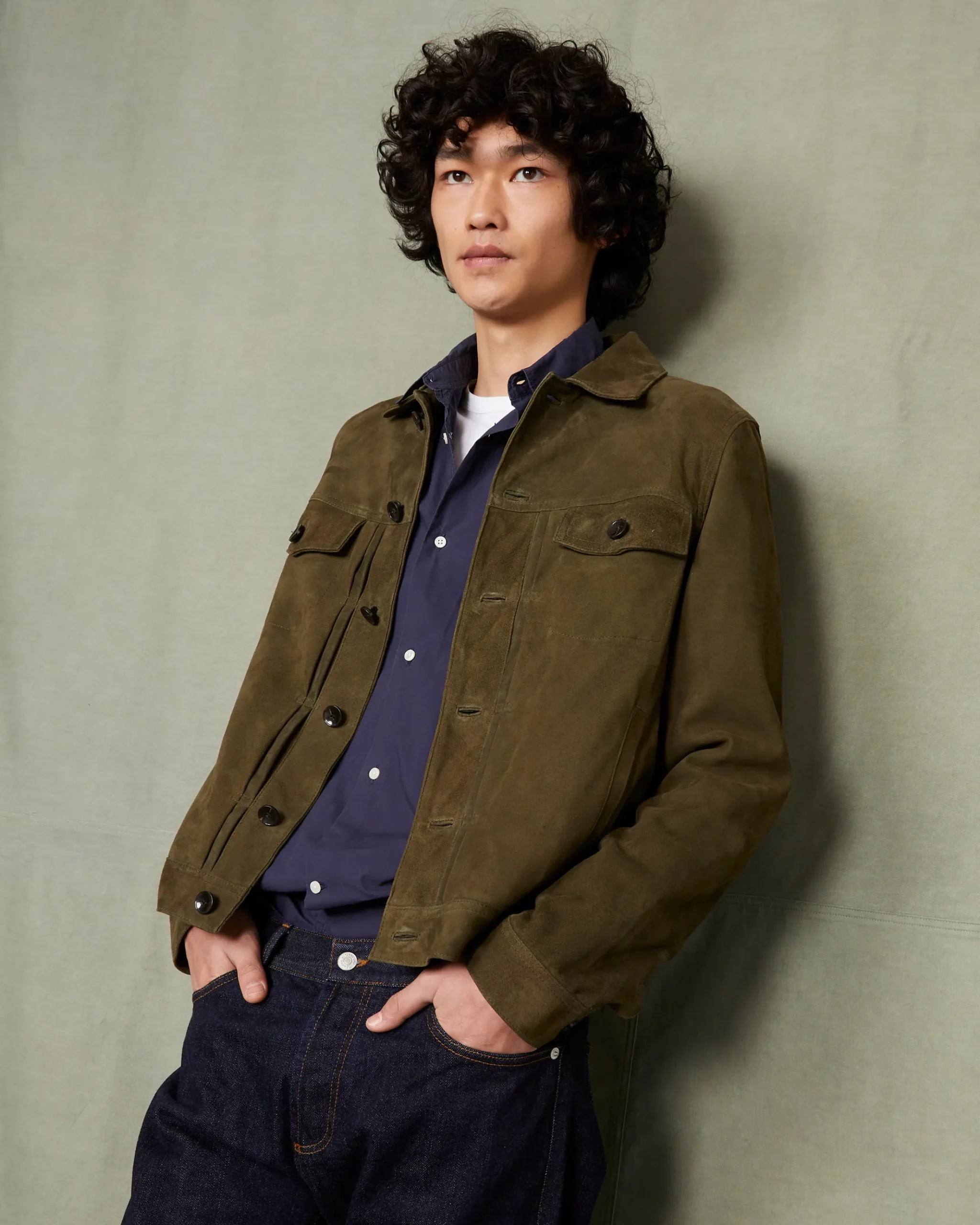 Liam jacket goat leather | olive original