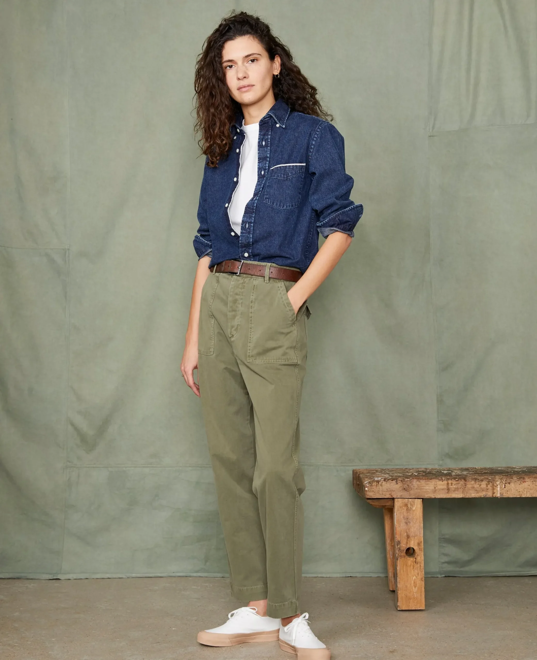 New button down shirt japanese denim