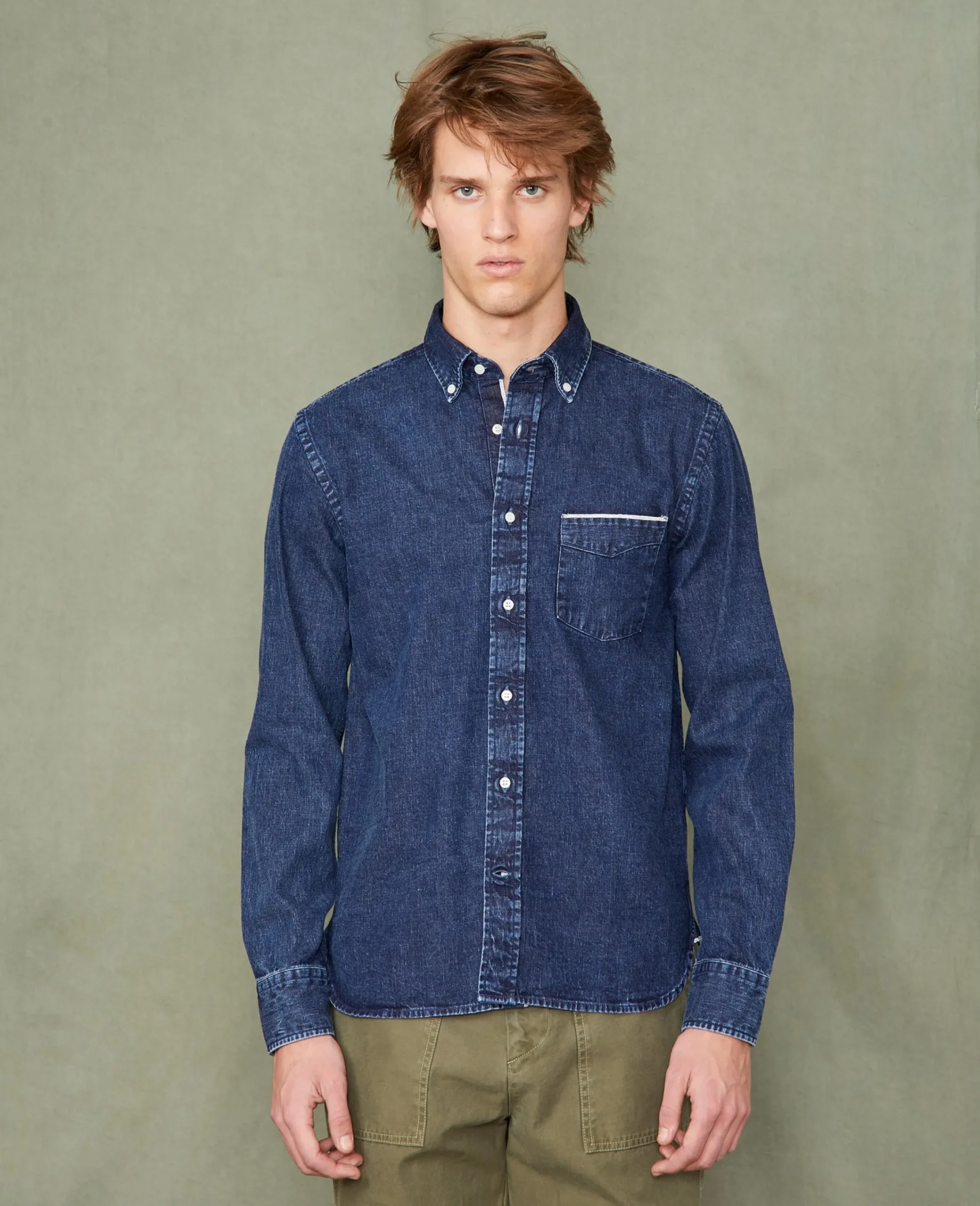 New button down shirt japanese denim