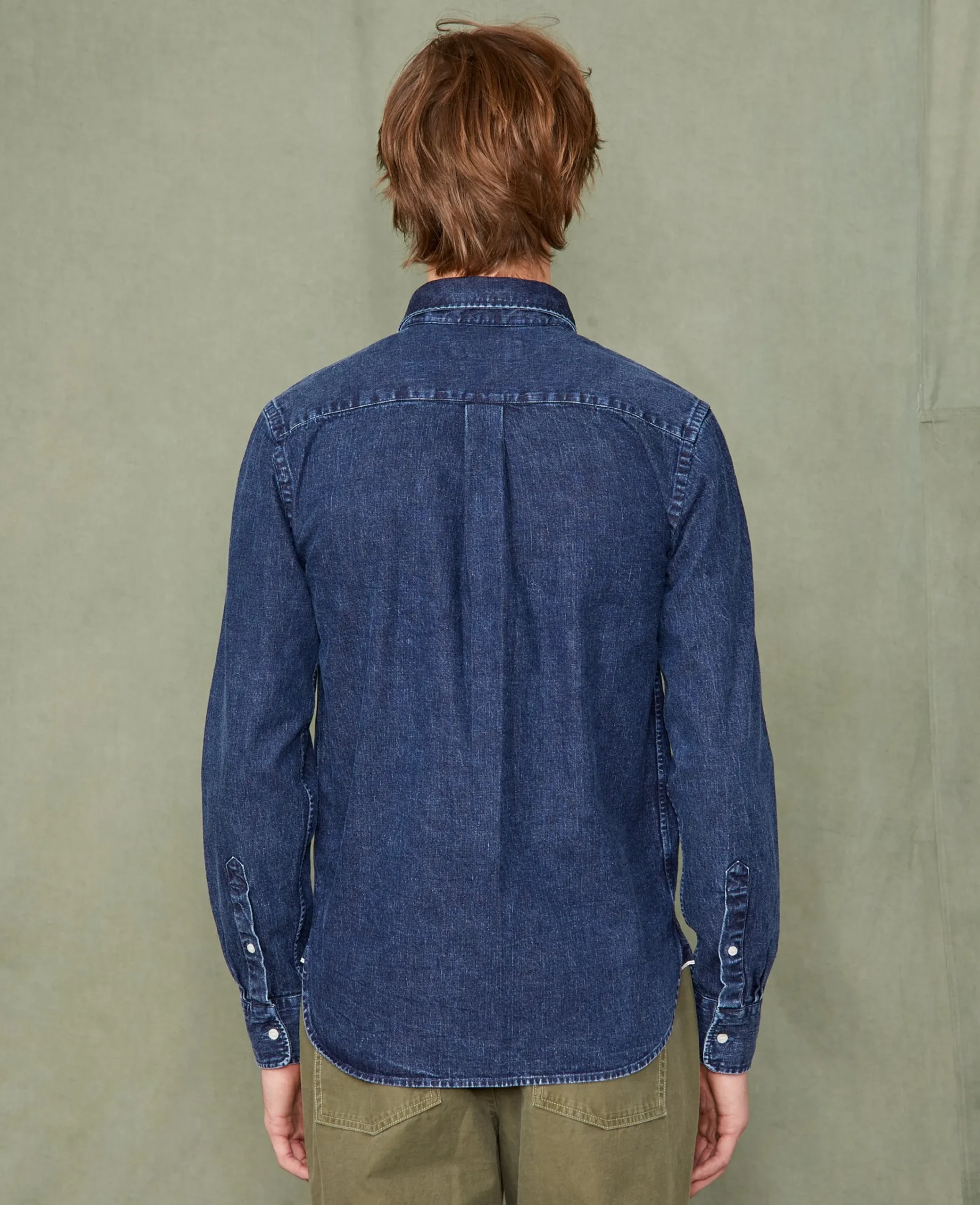 New button down shirt japanese denim
