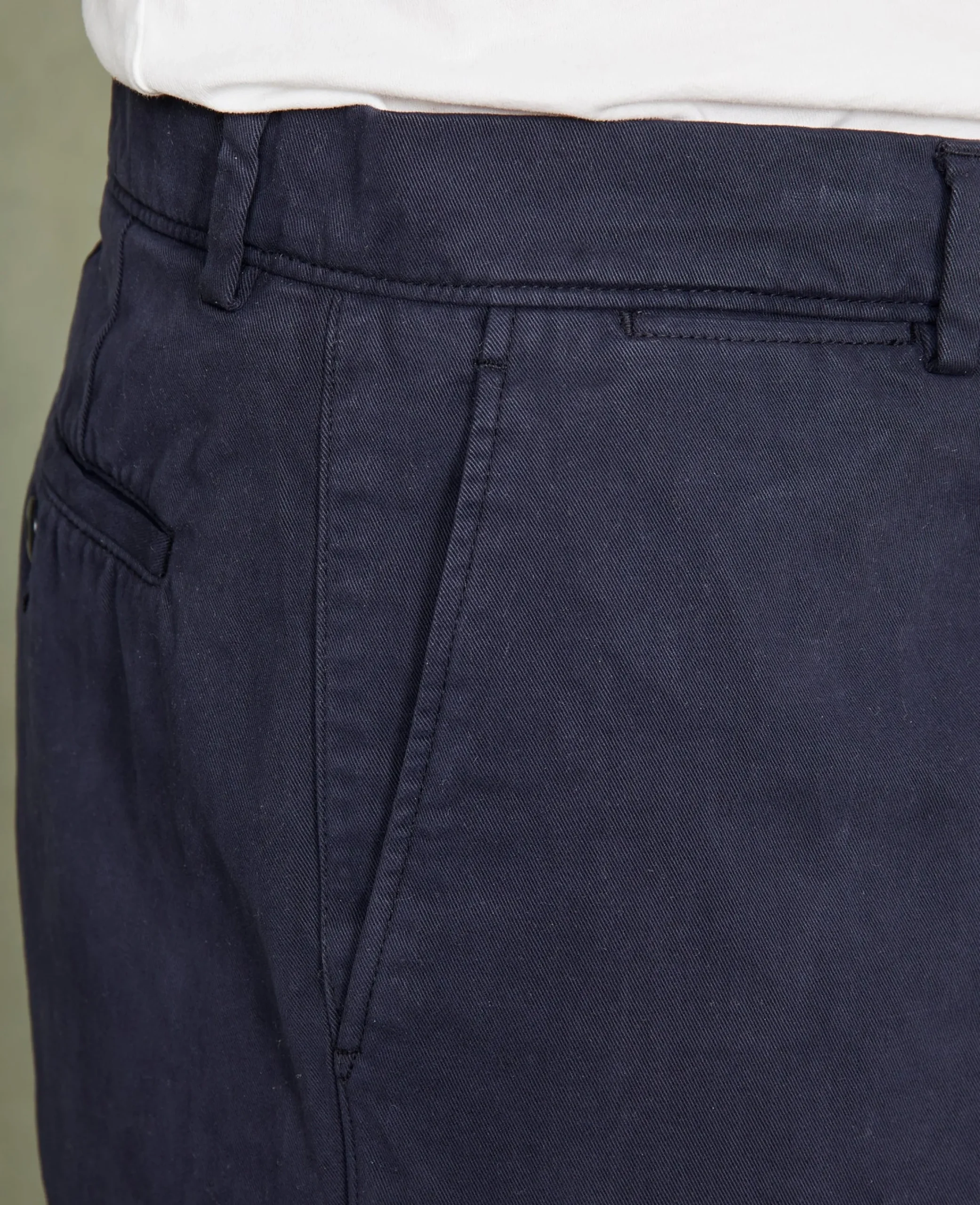 Plain front chino italian organic cotton