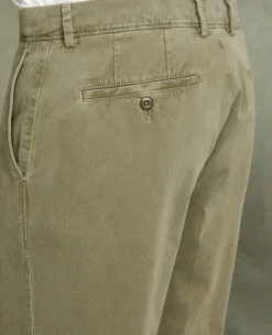 Plain front chino italian organic cotton