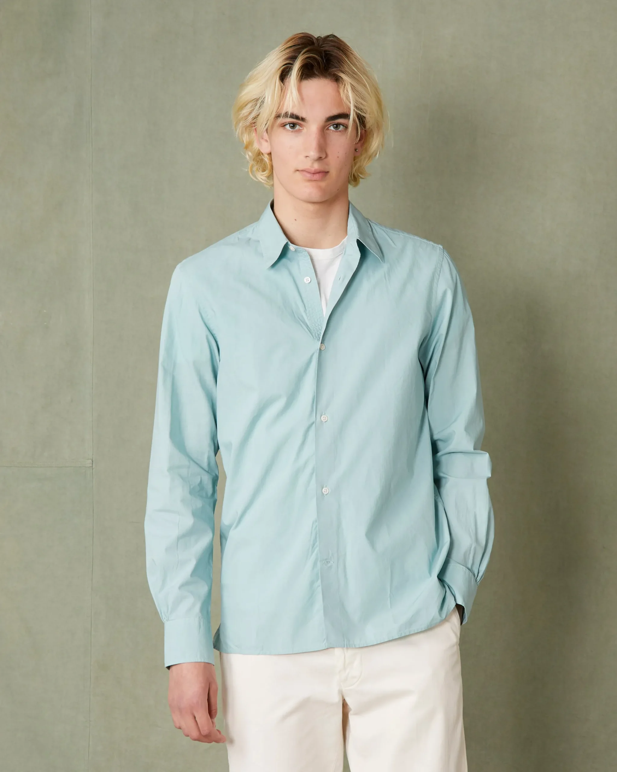 Shirt new soft collar organic cotton poplin