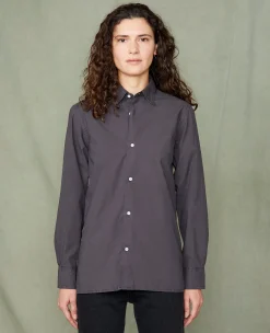 Soft collar shirt organic cotton poplin