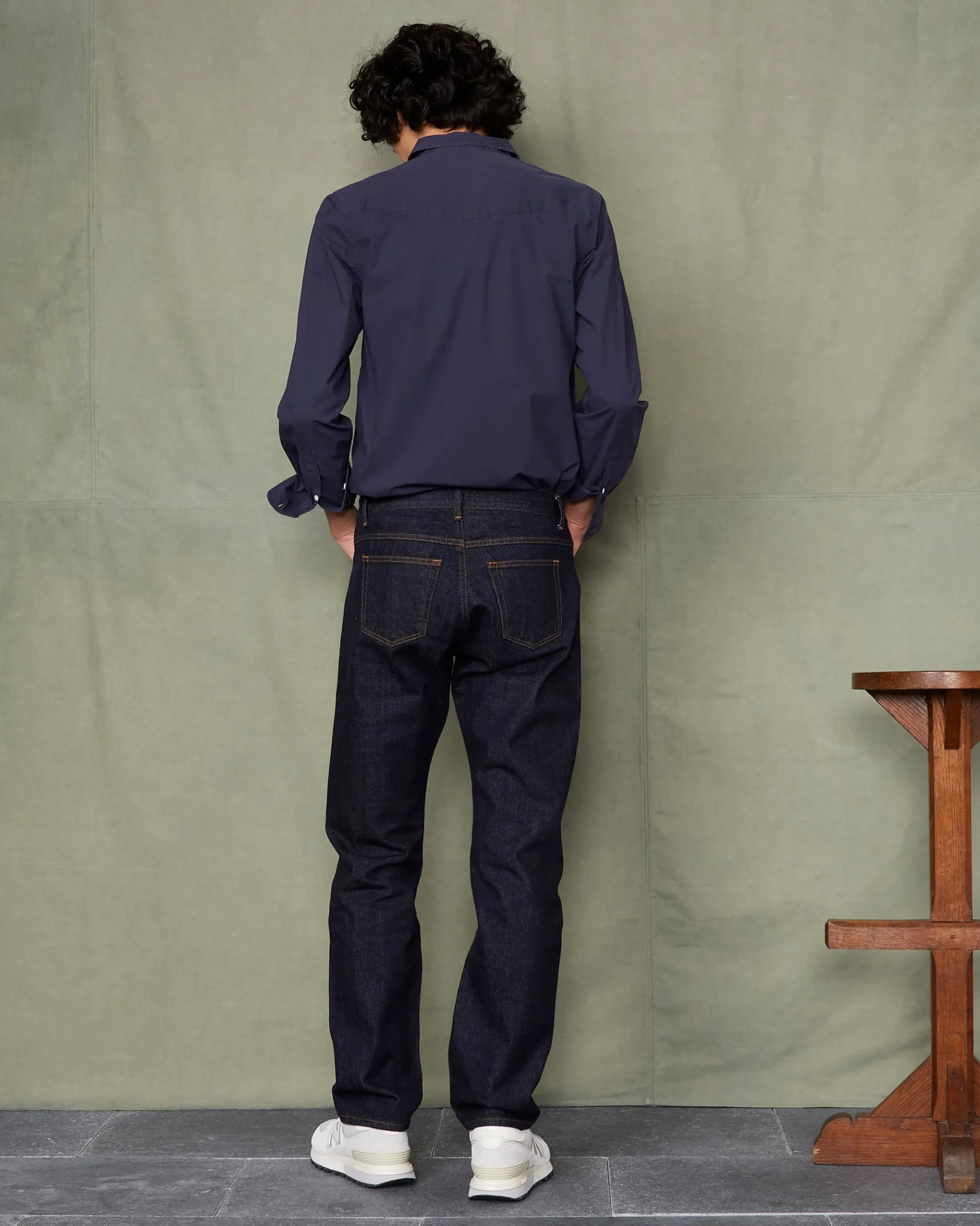 Soft collar shirt organic cotton poplin