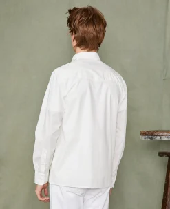 Soft collar shirt organic cotton poplin