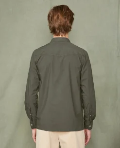Soft collar shirt organic cotton poplin