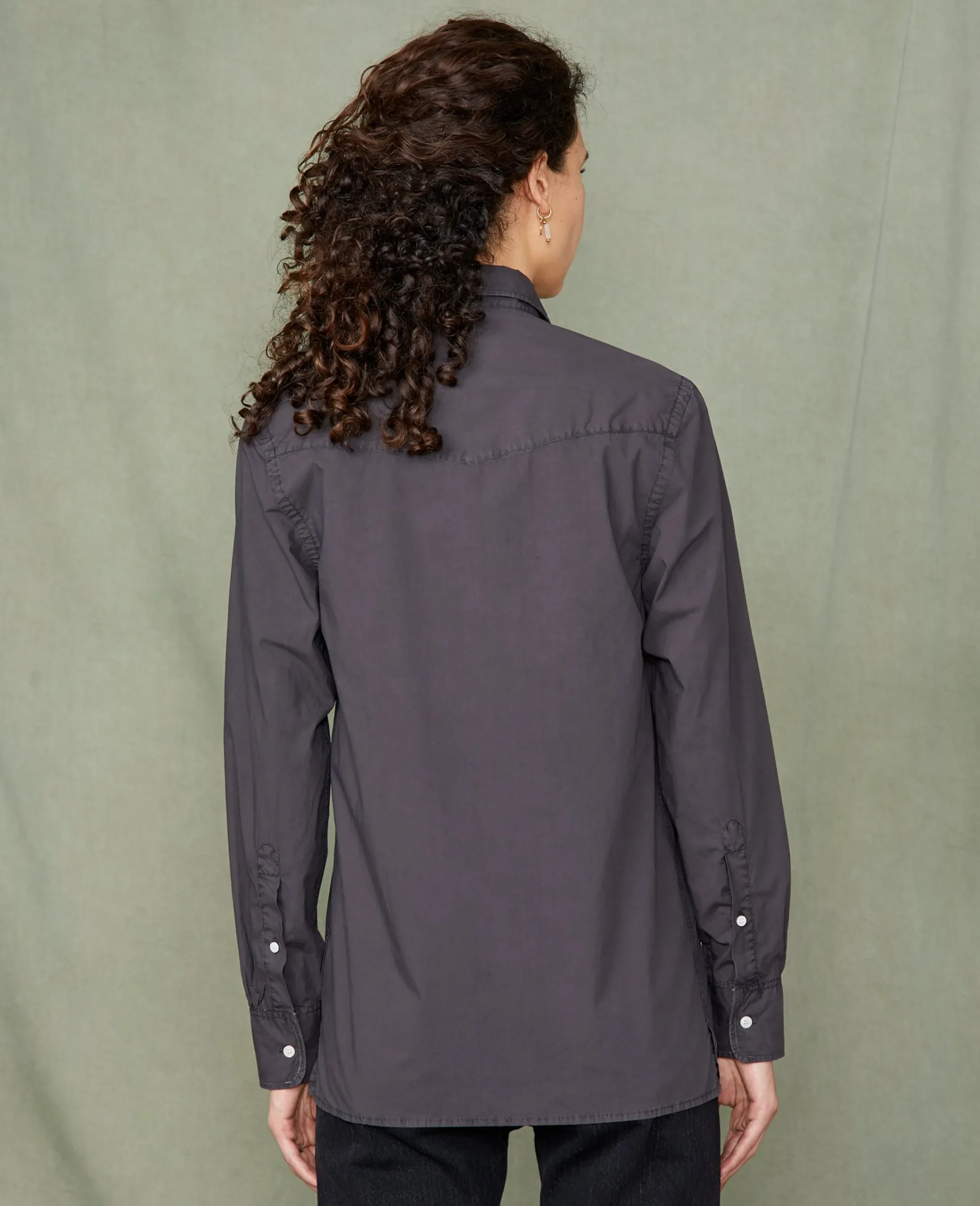 Soft collar shirt organic cotton poplin