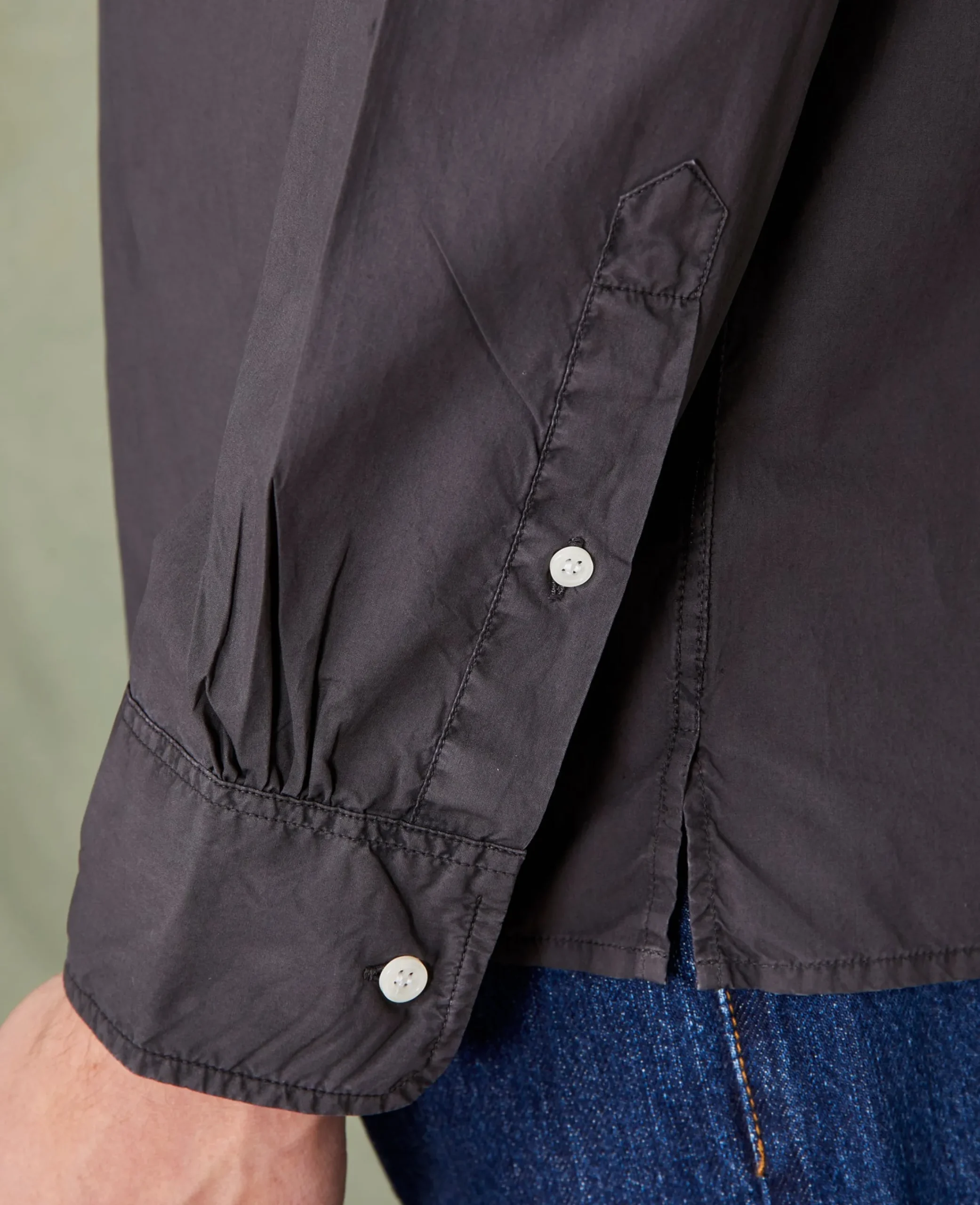 Soft collar shirt organic cotton poplin