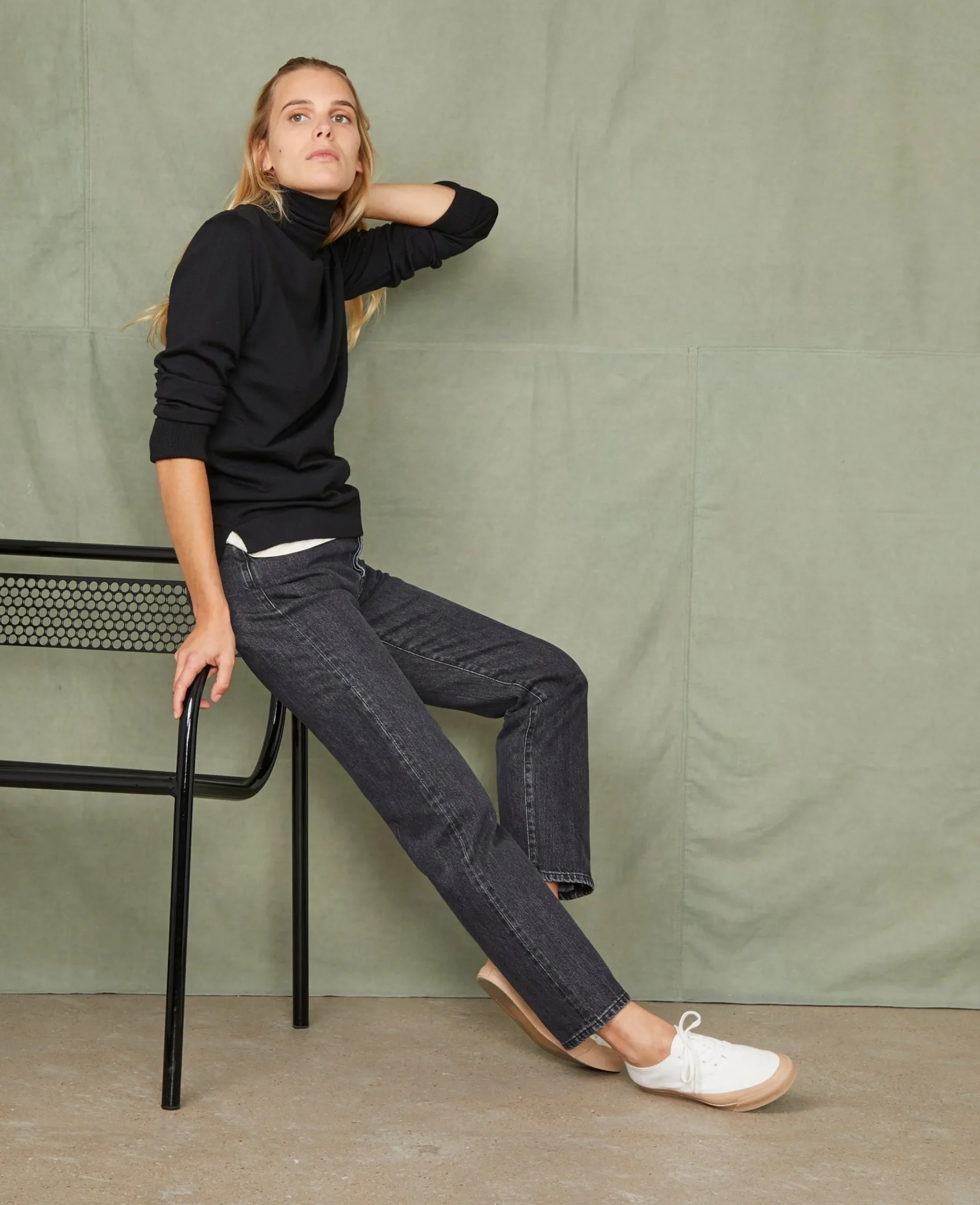 Turtleneck sweater italian merino wool