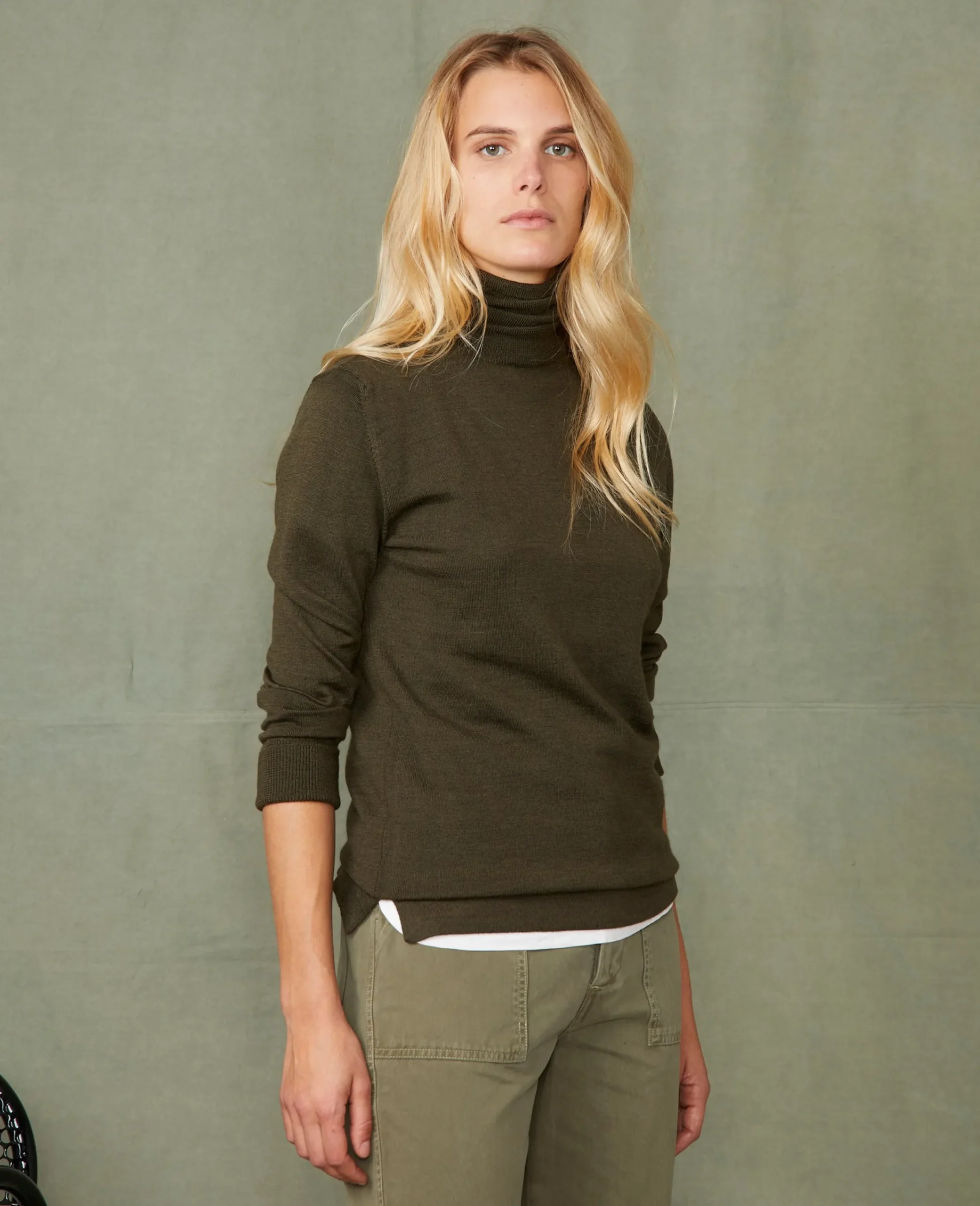 Turtleneck sweater italian merino wool
