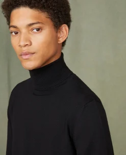 Turtleneck sweater italian merino wool