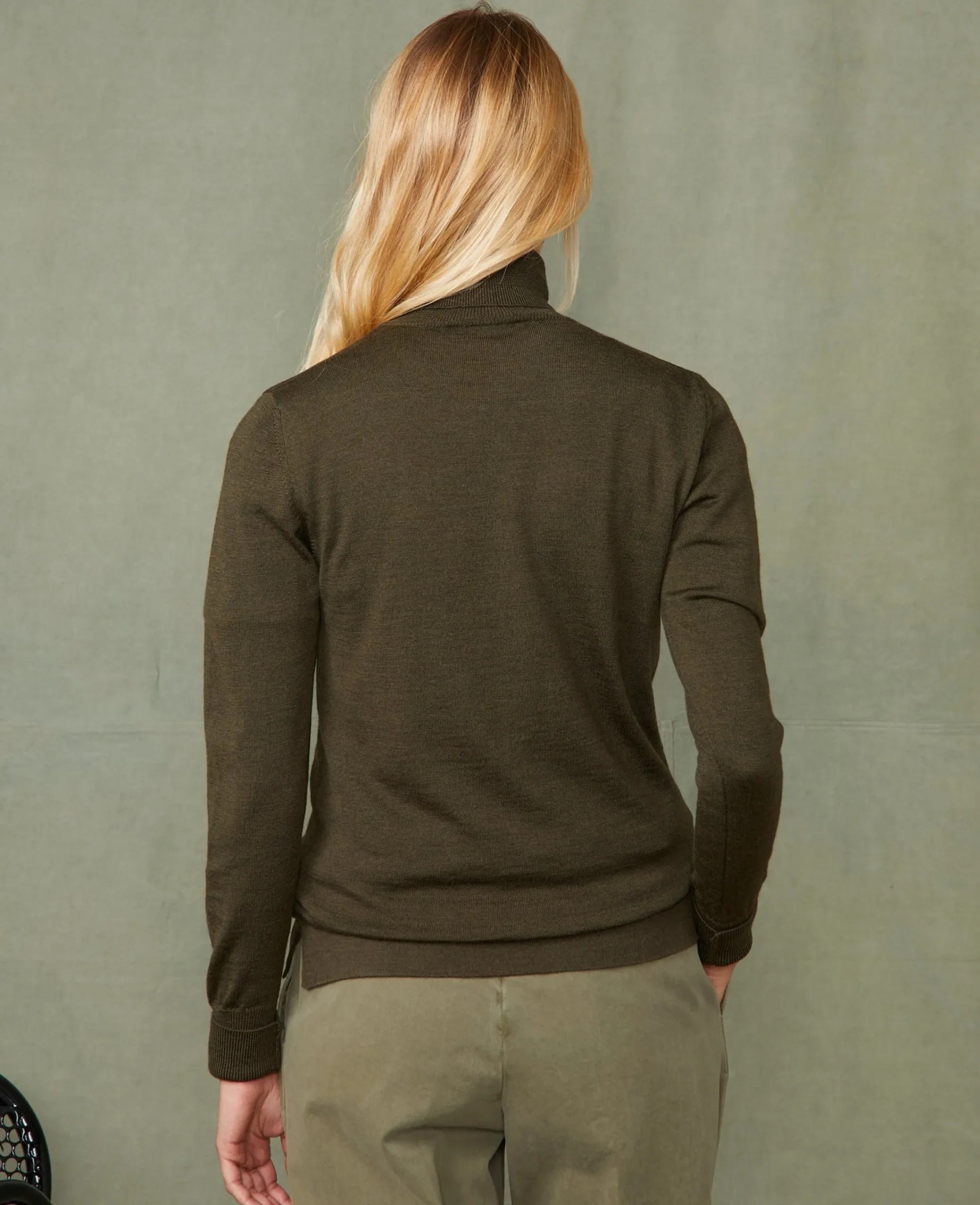 Turtleneck sweater italian merino wool