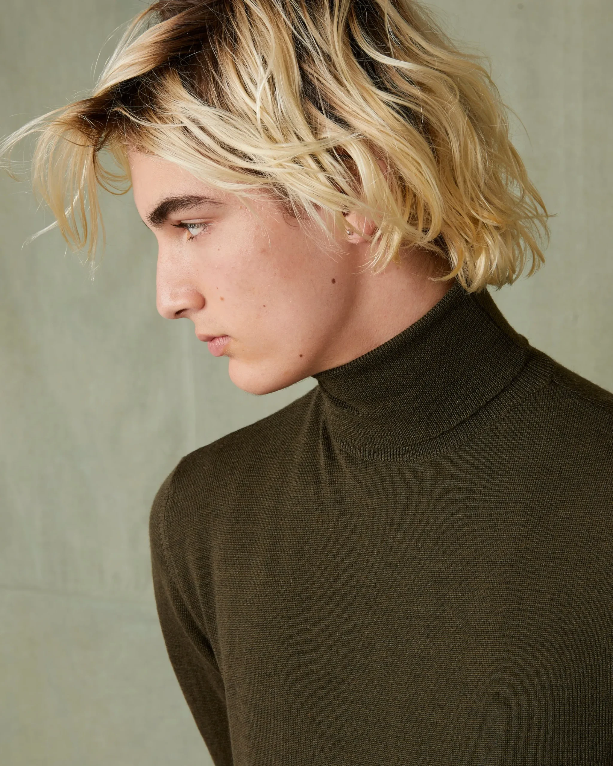 Turtleneck sweater italian merino wool